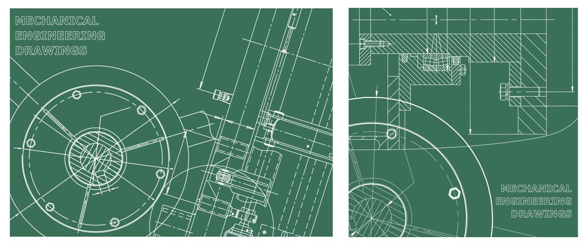 Engineering set cover flyer banner background Vector Image