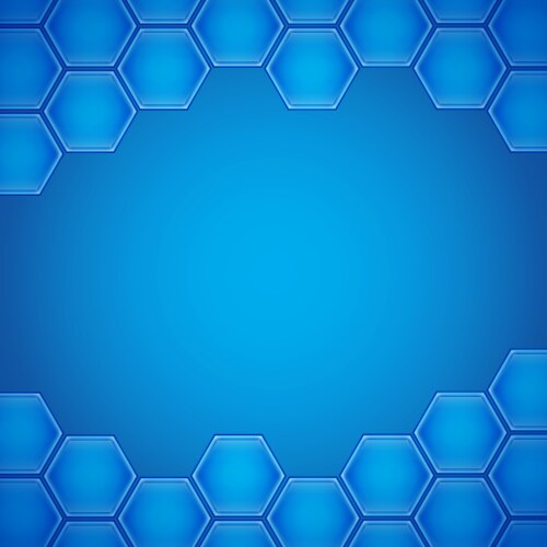 Abstract Blue Hexagon Background Royalty Free Vector Image