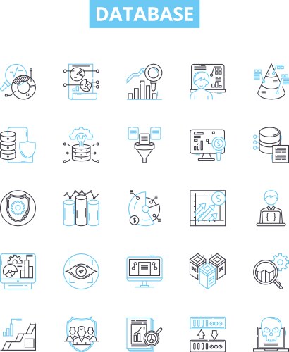 Database Icon Set - SQL & NoSQL vector image