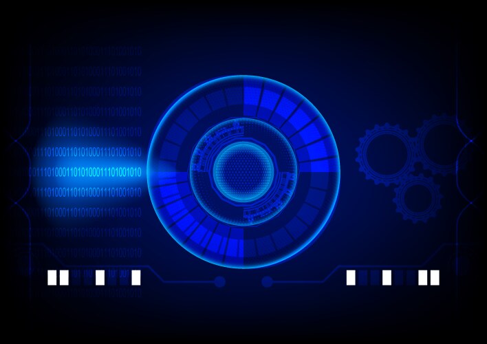 Graphics design binary digit circle with style vector image