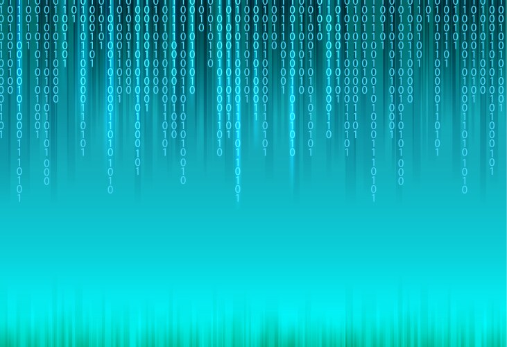 Matrix Style Binary Code Background vector image