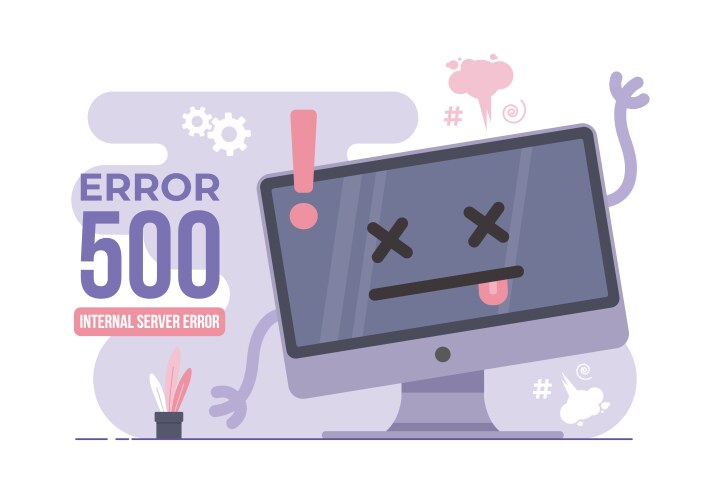 500 Error Code Sticker Error 500 concept Royalty Free Vector Image - VectorStock