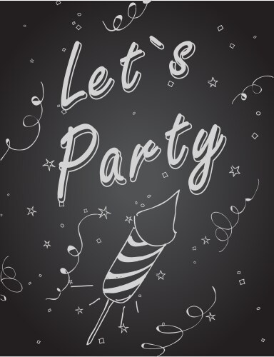 lets party background flyer vector image