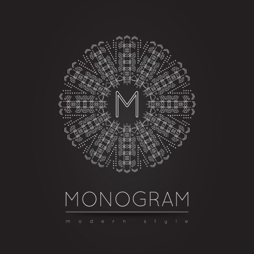 Monogram icon (7802369) – Royalty-Free Vector | VectorStock