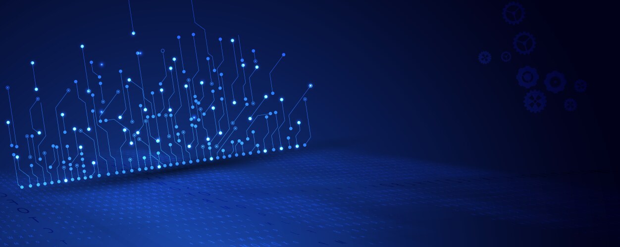 Abstract structure circuit computer technology vector image