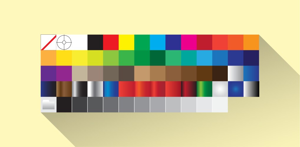 Cold and warm color palette with solid colors Vector Image