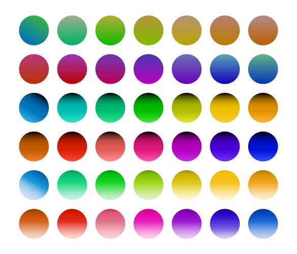 Simple gradient color range in form of circles vector image