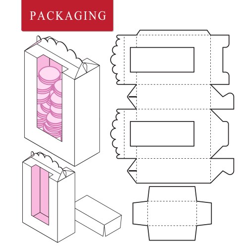 Boxpackage template isolated Royalty Free Vector Image