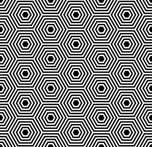 Black hexagons seamless pattern Royalty Free Vector Image