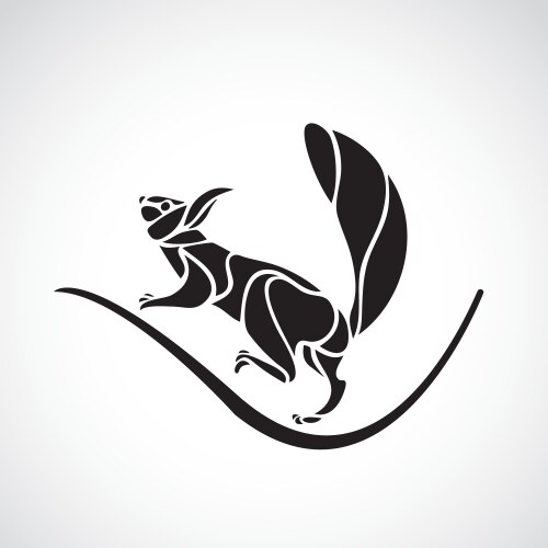 Abstract squirrel outline wavy vector image