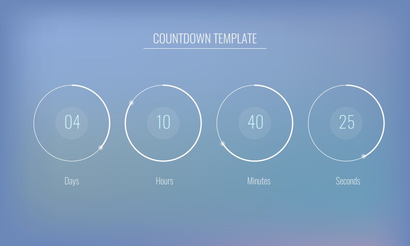 Part of the user interface clock countdown vector image