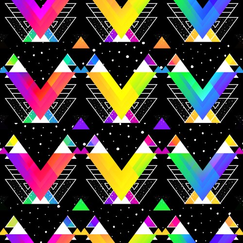 Neon waves abstract seamless texture Royalty Free Vector