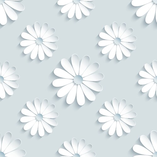 Spring background seamless pattern white chamomile