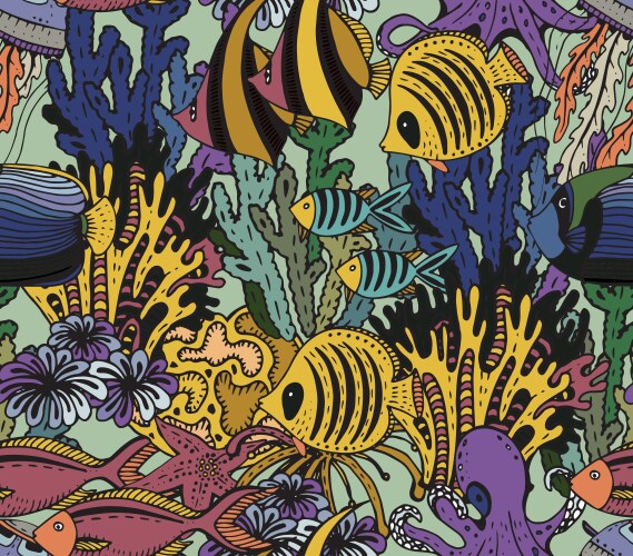 Tropical seamless pattern Royalty Free Vector Image