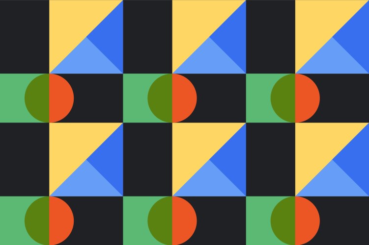 Seamless pattern simple geometry forms vector image