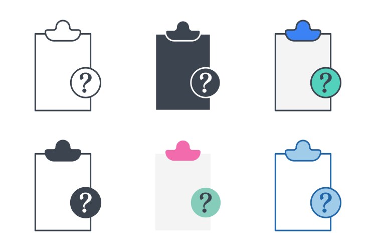 Document with question mark icons different vector image