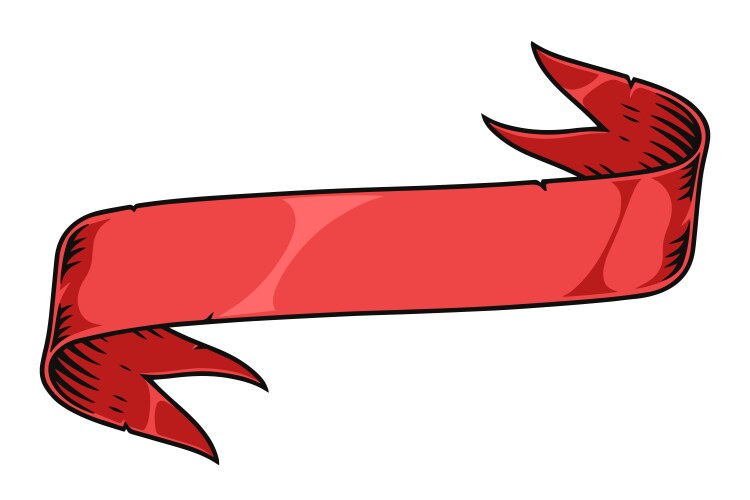 Winding ribbon heraldic symbol for decoration Vector Image