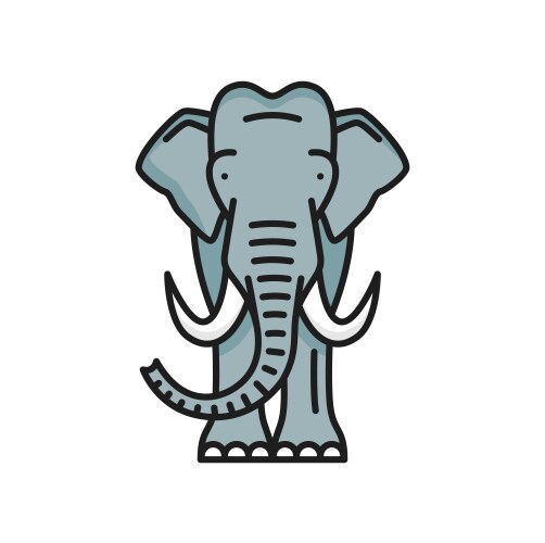 buddhism religion elephant animal symbol icon vector