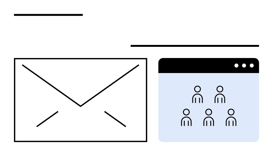 Email envelope with user profiles in browser vector image