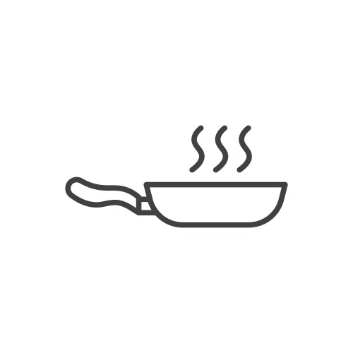 Frying pan icon set Royalty Free Vector Image - VectorStock