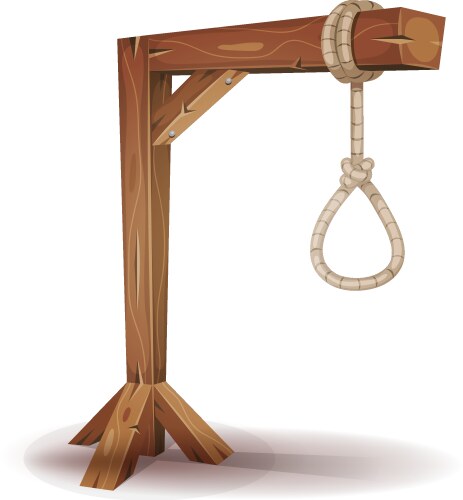 Gallows with Hangman's Noose Vector Image