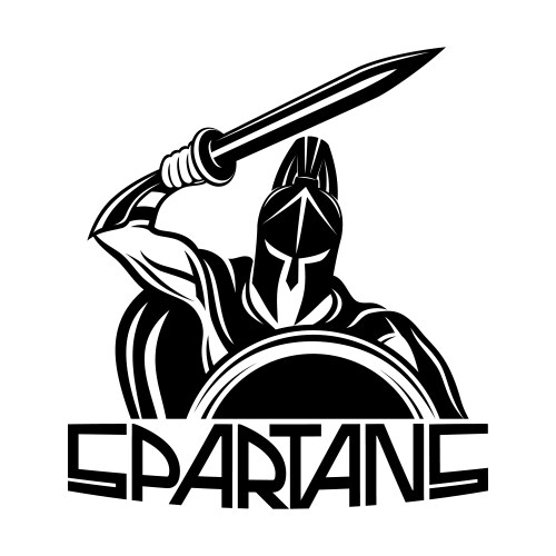 Spartan Warrior Emblem Vector Image