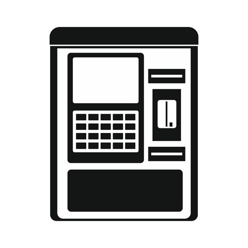 Set of realistic atm machine isolated or bank Vector Image