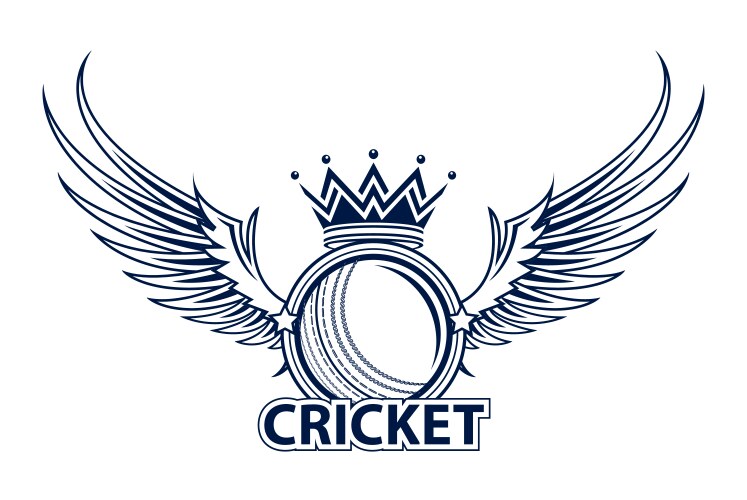 Cricket Sport Logo Vector Image