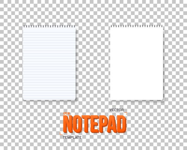 Realistic Empty Notepad Set vector image