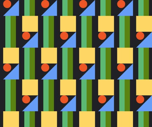 Seamless pattern simple geometry forms vector image