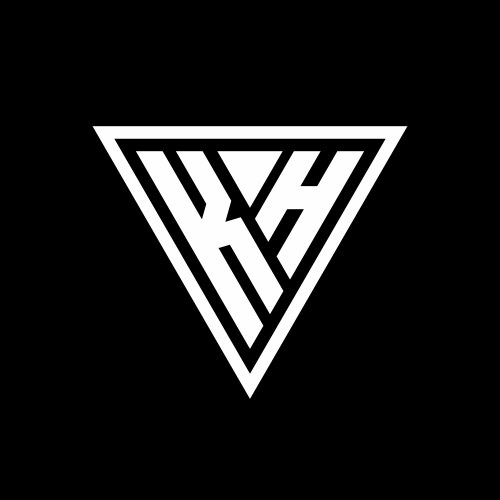 Hk logo letter monogram with triangle shape Vector Image
