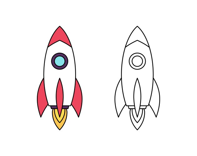 Rocket icon vector image