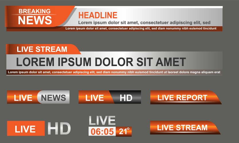 Breaking news header template Vector Images & Graphics for Commercial ...