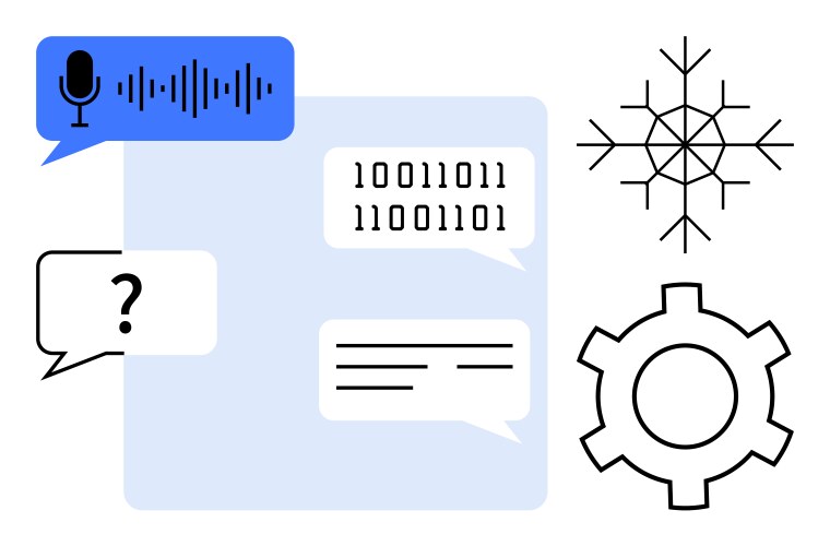 Digital communication elements with binary code vector image