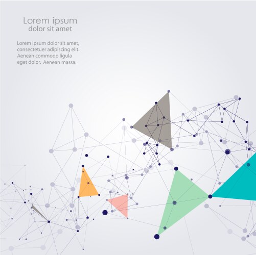 Background with dots and lines design vector image