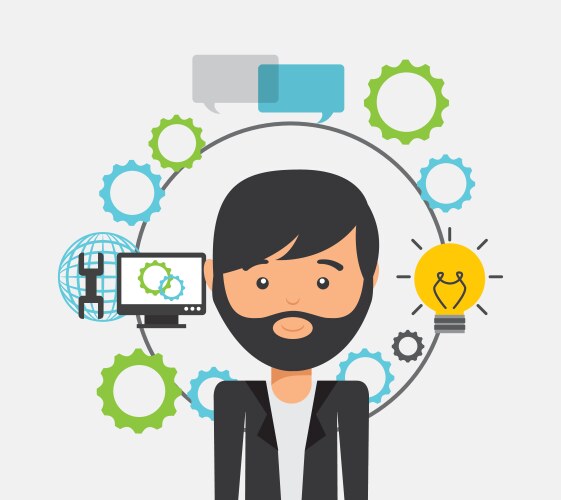 Software programmer vector image