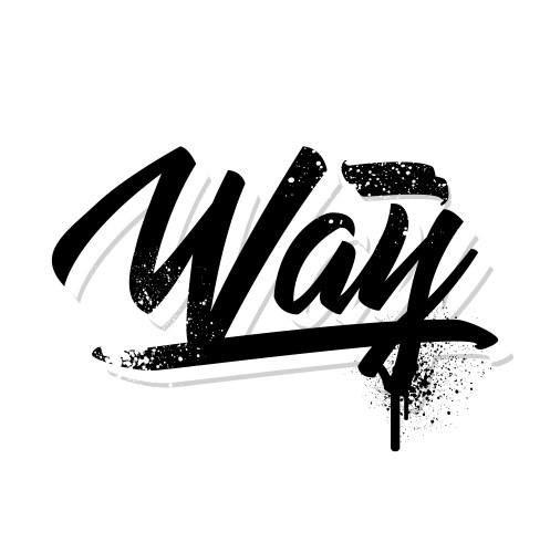 Word&way Image Graffiti respect word sprayed isolated on white Vector Image