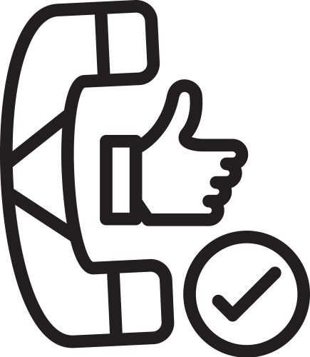 Call follow-up linear style icon design vector image