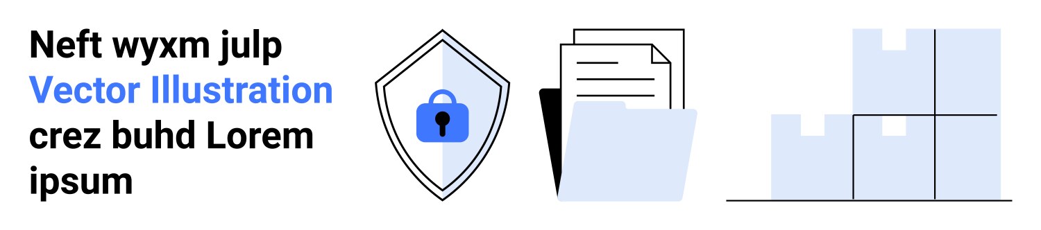 Data security with shield document files vector image