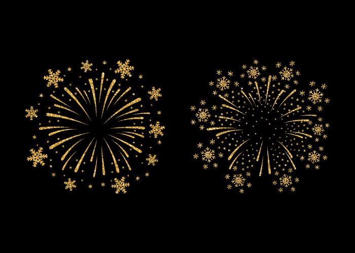 Holiday festival blue and gold firework Royalty Free Vector