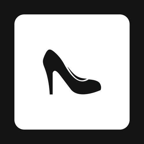 Womens shoe with heels icon simple style Vector Image