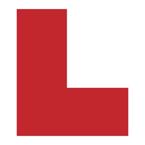 l plate on car for learner driver school vector