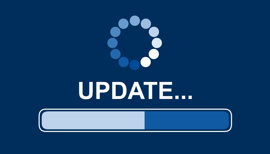 update status sign vector image