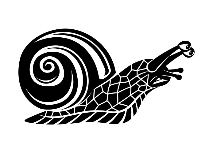 Black snail icon vector image