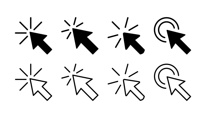 Click icon cursor pointer sign vektorbild