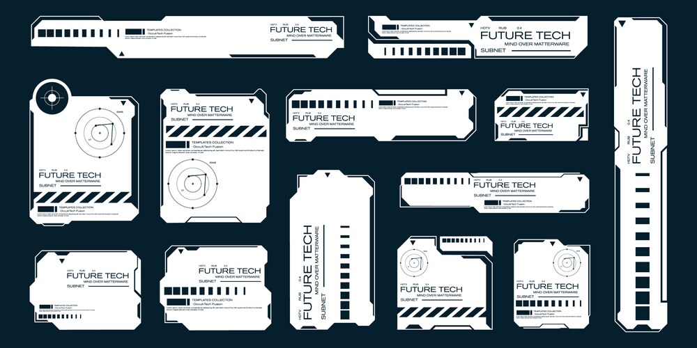 Futuristic Tech Elements – Royalty-Free Vector | VectorStock