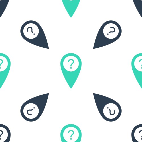 Green map pointer with question symbol icon vektorbild