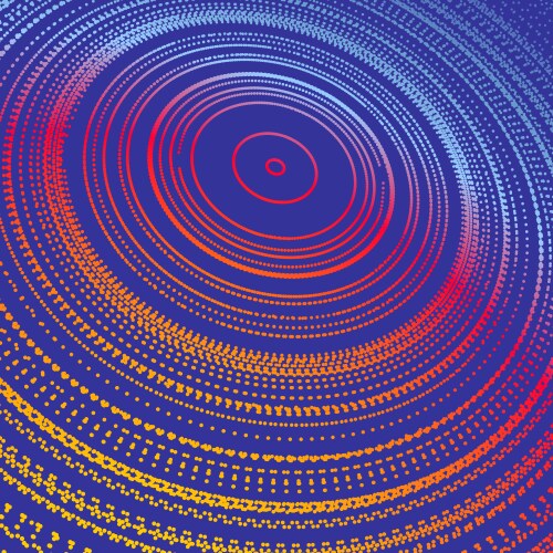 Array with particles abstract dynamic background vector image
