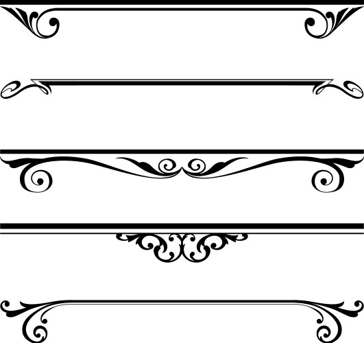 Decorative elements border Royalty Free Vector Image