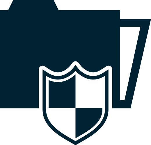 Folder file document with security shield vector image